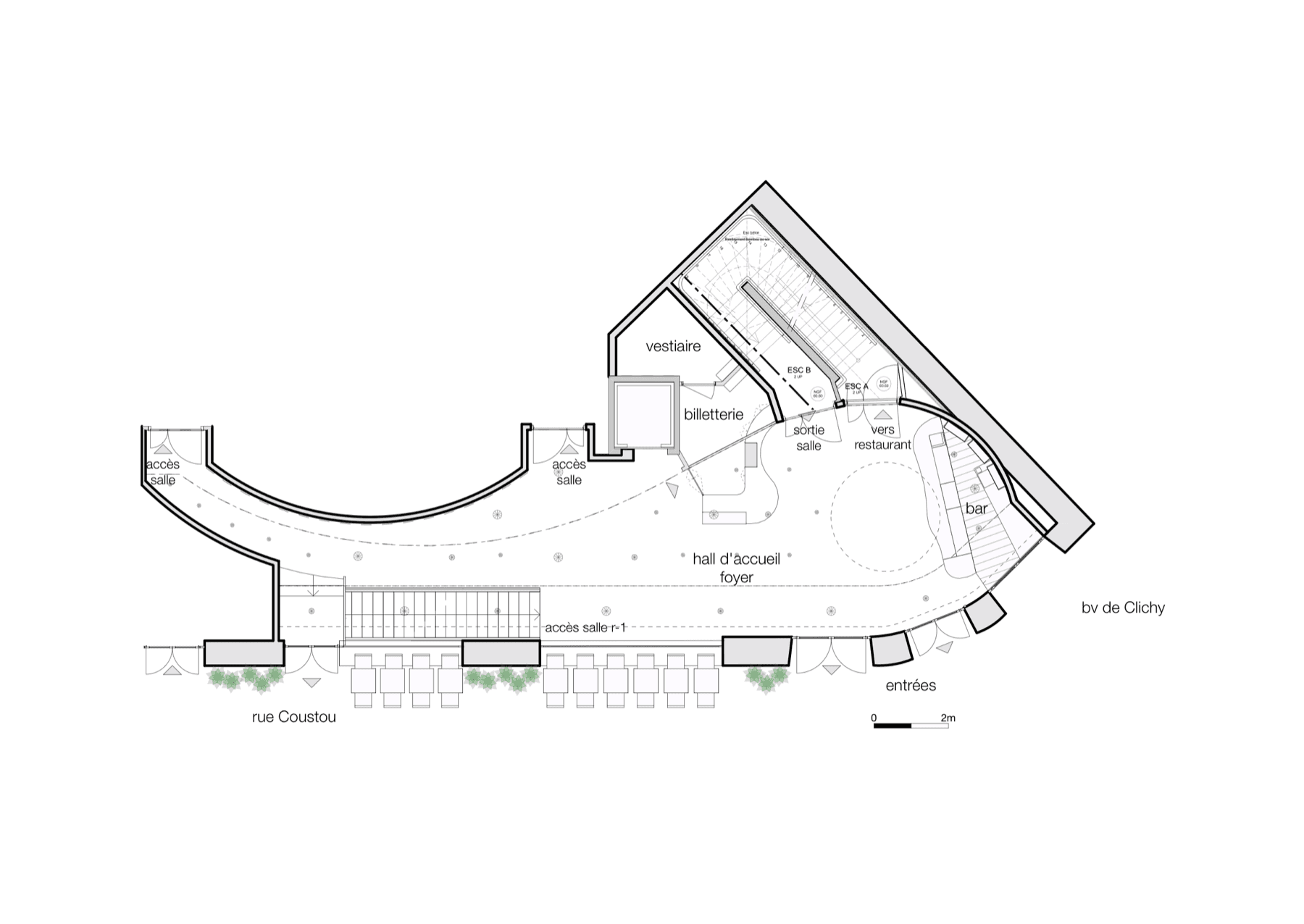 Plan du hall